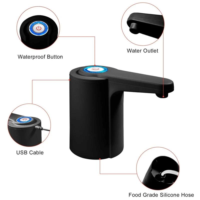 Water Dispenser 5 Gallon - Water Pump for 5 Gallon Bottle, Water Jug Pump USB Rechargeable Universal Automatic Electric Water