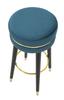 Bar Stool Paris Teal Gold Cm Ø 35X74