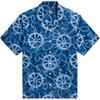 Polo FW24 Wheel Pattern Printed Single-Breasted Short Sleeve Shirt Men Shirts Blue MNPOWOV1N820829-999
