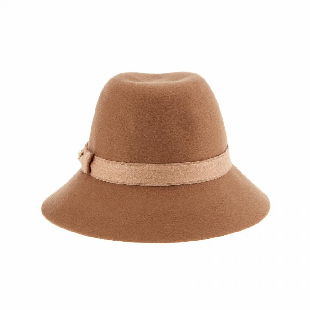 Helen Kaminski Hat51465 Ca Orpella Camel Ribbon Fedora Bucket Hat