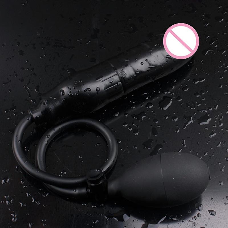Adult G Spot Expansion Stimulator Inflatable Anal Butt Plug Dilator Big Dildo Insertion Sex Toy Male Prostate Massager