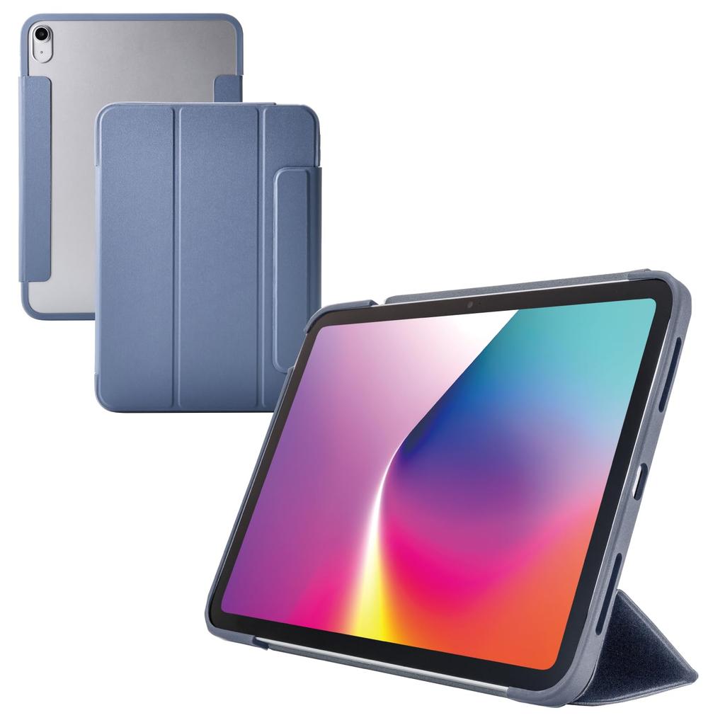 ELECOM iPad A16 and iPad A16 Case with Auto Soft Clear Frame (11th Generation, 11-inch, 2025) (10th Generation, 2022) Dual-Angle Stand, Lightweight,