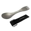 TITAN MANIA Titanbesteck Löffel- und Gabelset, perfekt für Solo-Camping und Outdoor-Aktivitäten, inklusive Aufbewahrungstasche - 2-in-1 (Spork) -