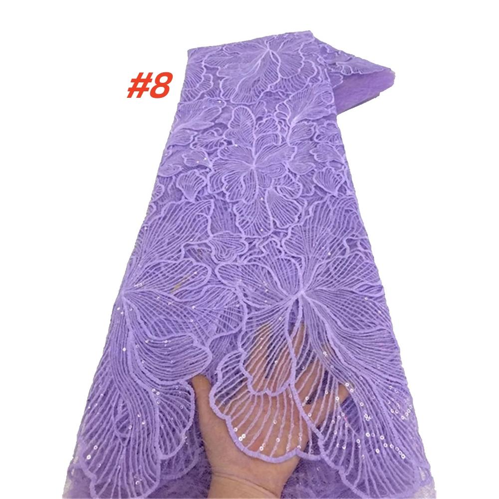 African Sequins Lace French Tulle Lace Fabrics Pink 2025 Women Fashion Embroidery Nigerian Mesh Lace Fabric For Wedding Party