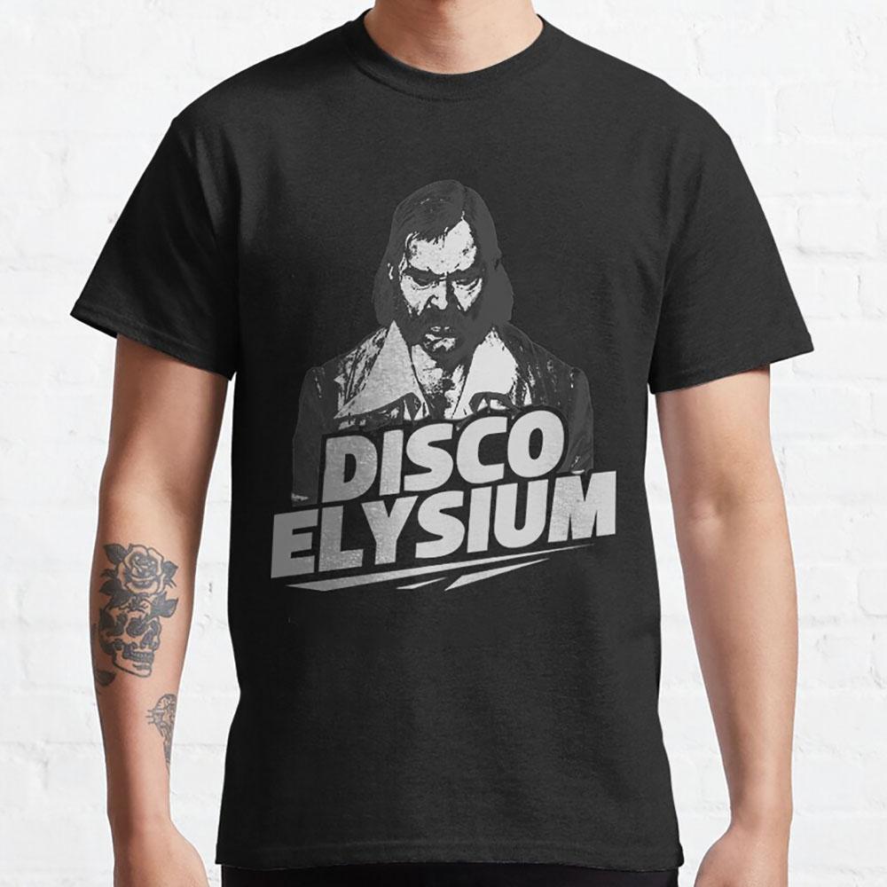 Gift Disco Gaming Elysium Retro Wave Disco elysium RPG Video game graphic t shirts for men 100 cotton mens large size tops S