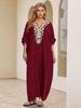 2024 European & American Cotton Embroidered Plus Size Beach Cover-up Dress