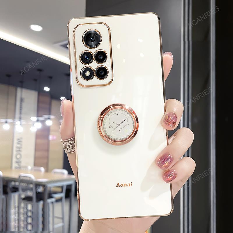 Luxury Ring Holder Case On For Xiaomi Redmi Note 8 Pro 8t Note8 T 2021 8pro Plating Silicone Stand Back Cover Xiomi Funda