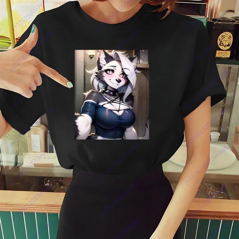 Dámské tričko Helluva Boss Letní s krátkým rukávem Potisk Žvýkačka Vtipné Harajuku Tričko Topy Pánské tričko Streetwear