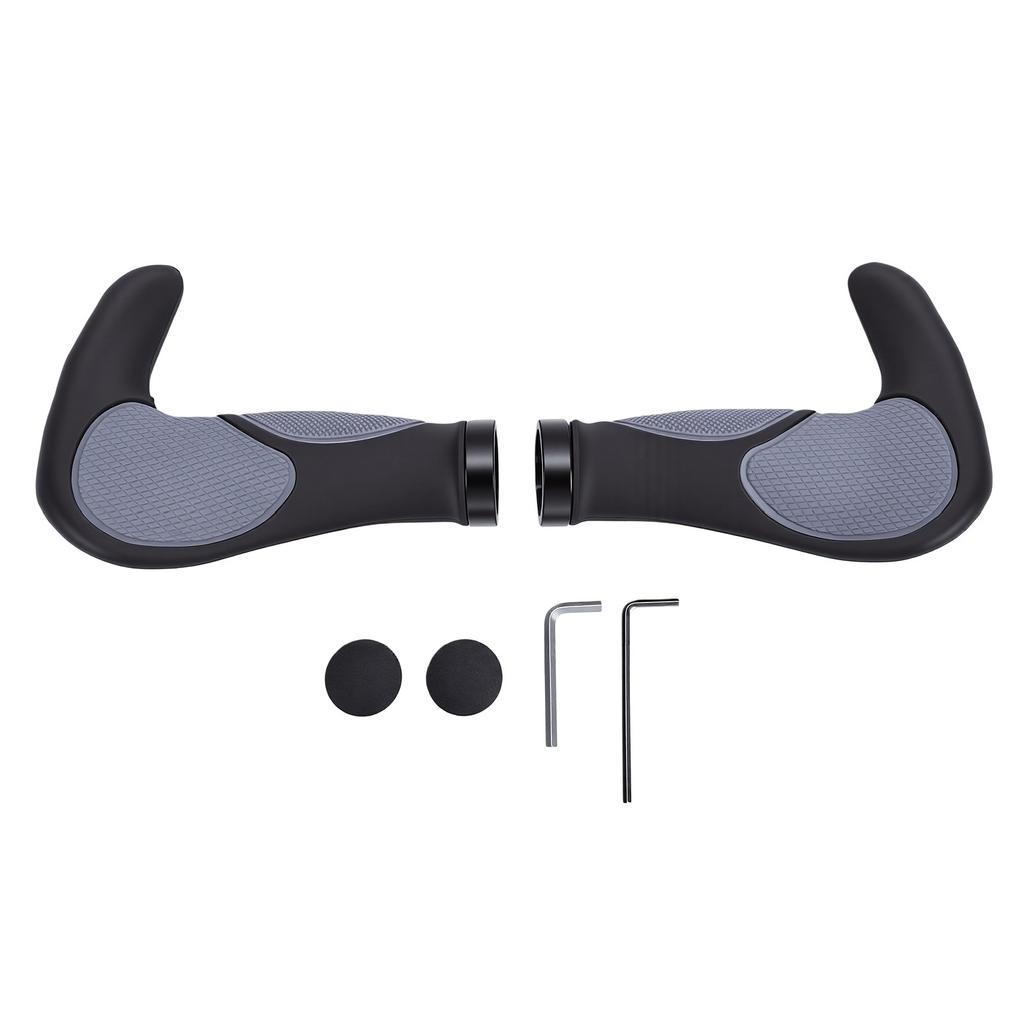 Bike Grips Anti Slip Shock Absorbing Ergonomic Mountain Bike Handlebar Grips Two Way Locking for Cycling