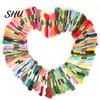Colorful Thread 8Pcs 7.5m Cross Stitch Embroidery Cotton Skein DIY Craft Sewing Skeins for