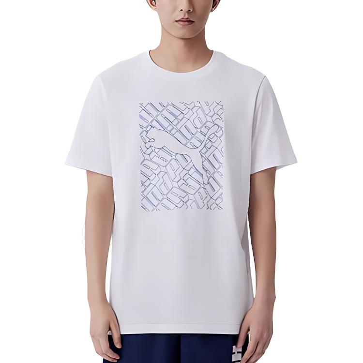 PUMA T Shirts Unisex White Crew Neck Moderate Other 683446-02