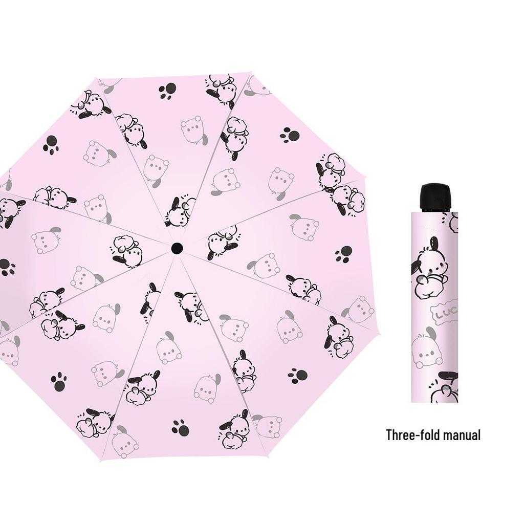 Parasol con Logo Personalizado Paraguas Plegable de Dibujos Animados - Doble Uso, Anti-UV, Para Lluvia o Sol