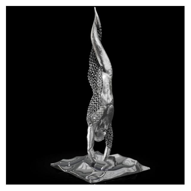 Metal Couples Romantic Statue Canvas Painting Posters Print Abstract Figure Wings Wall Art Picture Hotel Cuadros Room Home Decor