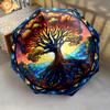 1PC Celtic Tree of Life Umbrella Portable Folding Umbrella Iron Frame Hole Bone Structure Outdoor Home Umbrella A16