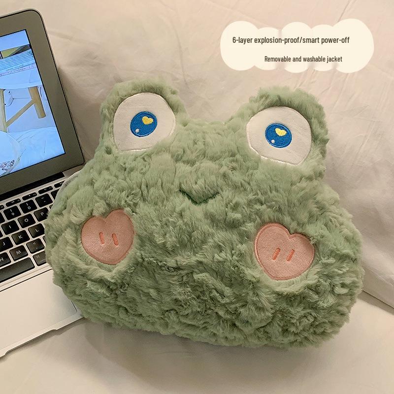 Rechargeable Plush Hot Water Bottle - Explosion-Proof Hand Warmer, 2024 Style Electric Bed Warmer.