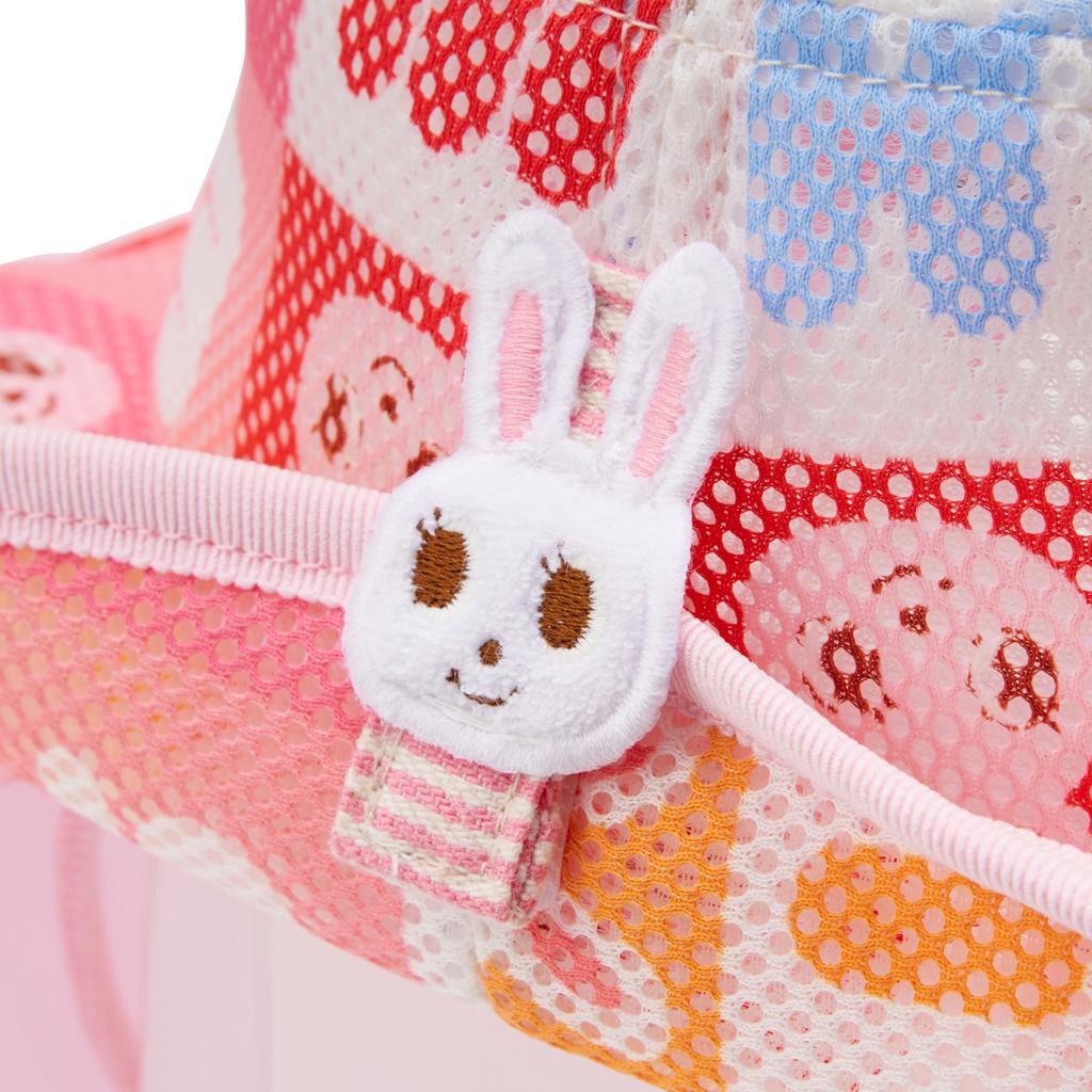 [Miki House] Ten-gallon hat, hat, rabbit, sun hat, girls, baby, kids, children's clothing, chin strap, 12-9106-144, 50cm, pink