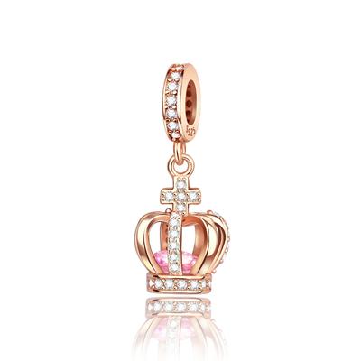 Ahthen Copper Bead Charms The Queens Crown Charm Fit Snake Chain Bracelets Necklaces for Women Jewellery Making