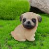 Tiny Dog Figurine Little Pet Resin Ornament Miniature Animal Figures for Micro Fairy Garden Landscape DIY Crafts Aquarium Plant Pot Decor