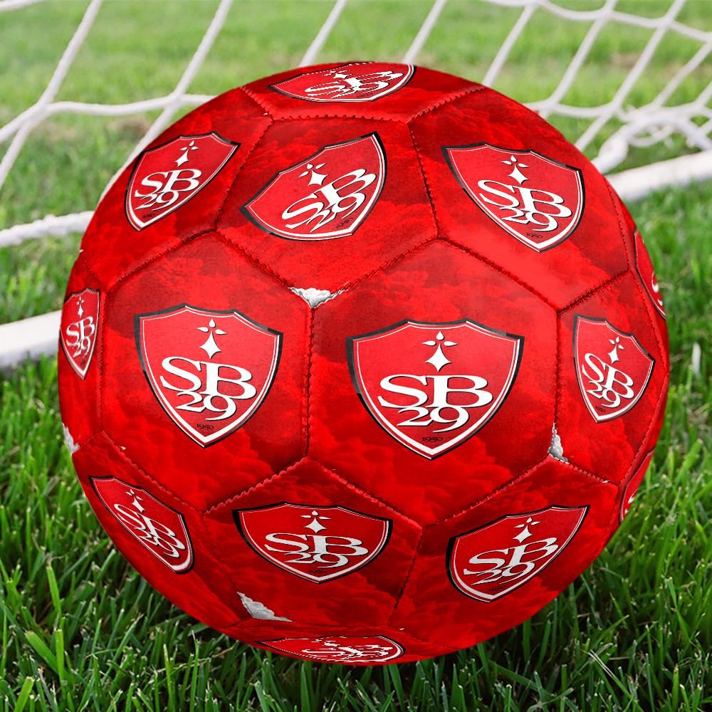 Strength Brestois Emblem Size 5 Soccer Balls, Anti-Slip, Protective Football, Outdoor Sport, a Unique Gift Suitable for Him/her, Birthdays