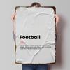 Football Definition Tinplate Poster Customized Wall Art Vintage Metal Signs Retro Tin Plaque for Gaming Room Decoration Garage