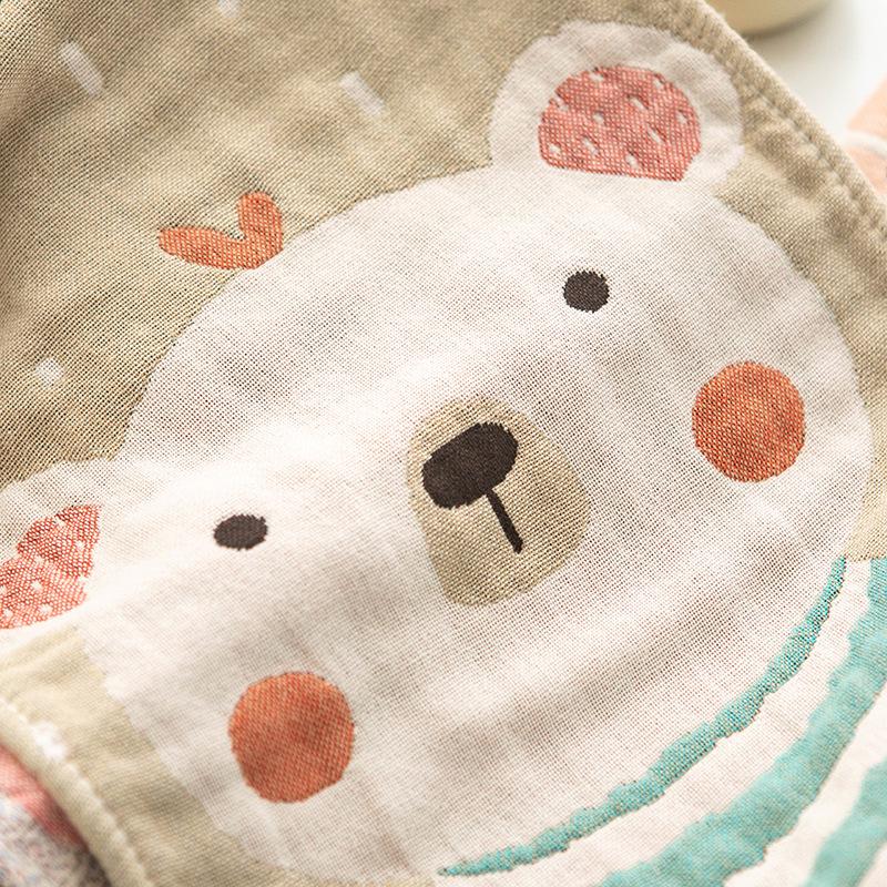 New Style Three-Layer Gauze Cotton Towel for Children - Absorbent Large Towel for Kindergarten Use