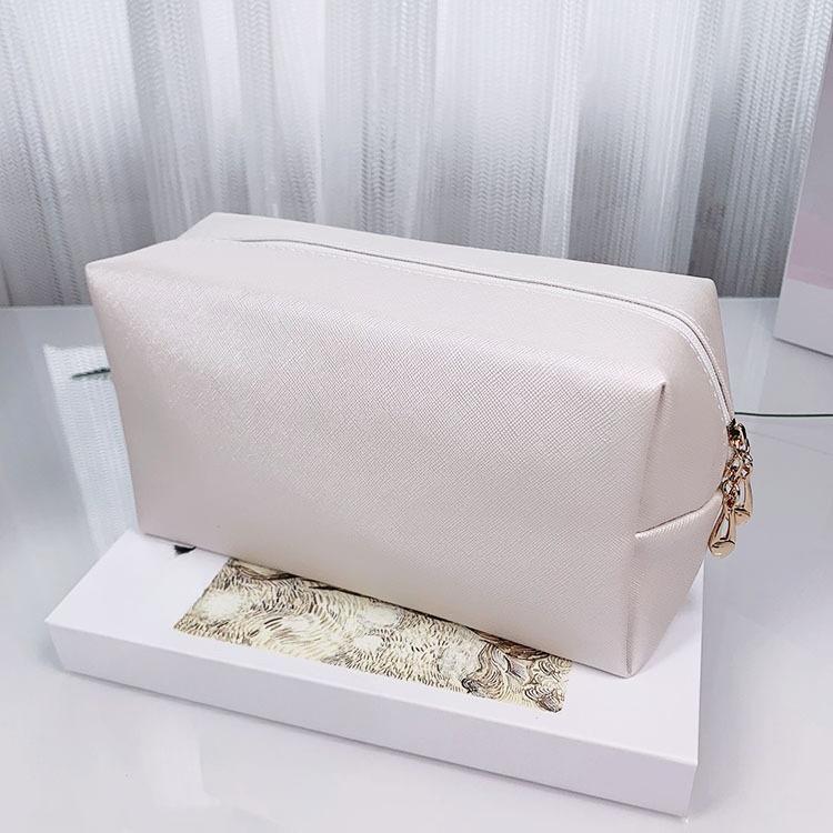 Einfarbig Make-Up Tasche Frauen Kosmetik Tasche Wasserdichte PU Leder Reise Tragbare Waschen Kulturbeutel Lagerung Tasche Organizer Geldbörse
