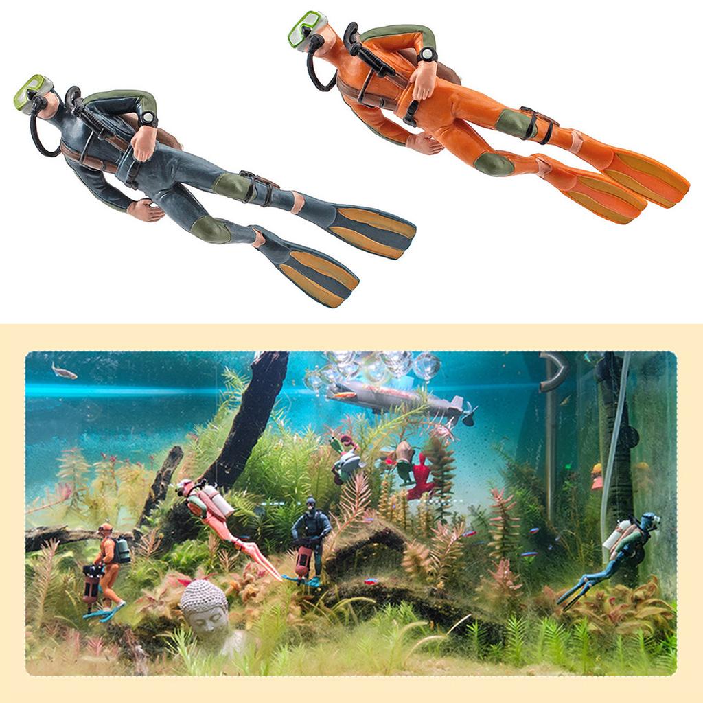 Fish Tank Diver Decoration Swimming Posture Little Diver Aquarium Decoration Ornament