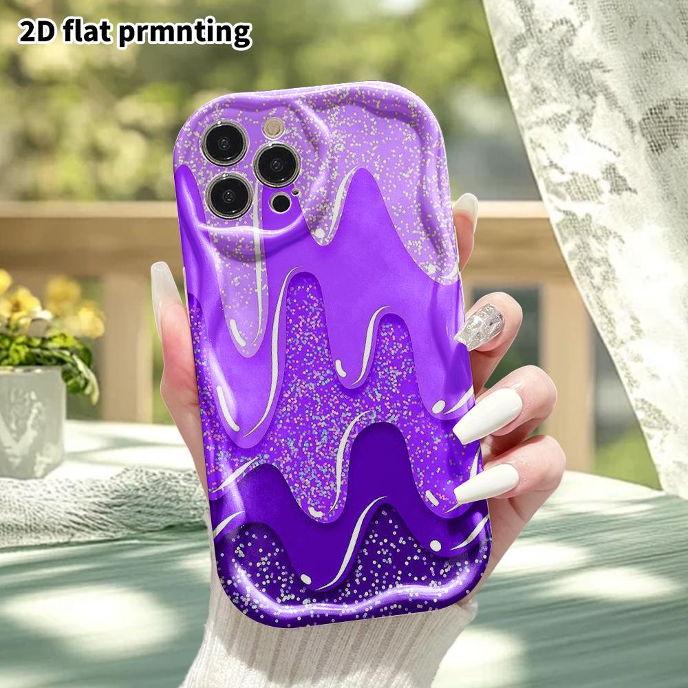 Phone Case: 2D Flat, Fits iPhone 12 Pro, 13, 14, 15, 16, 17, 18, Phone Decoration, Purple Gradient from Light To Dark, Perfect Christmas and Halloween
