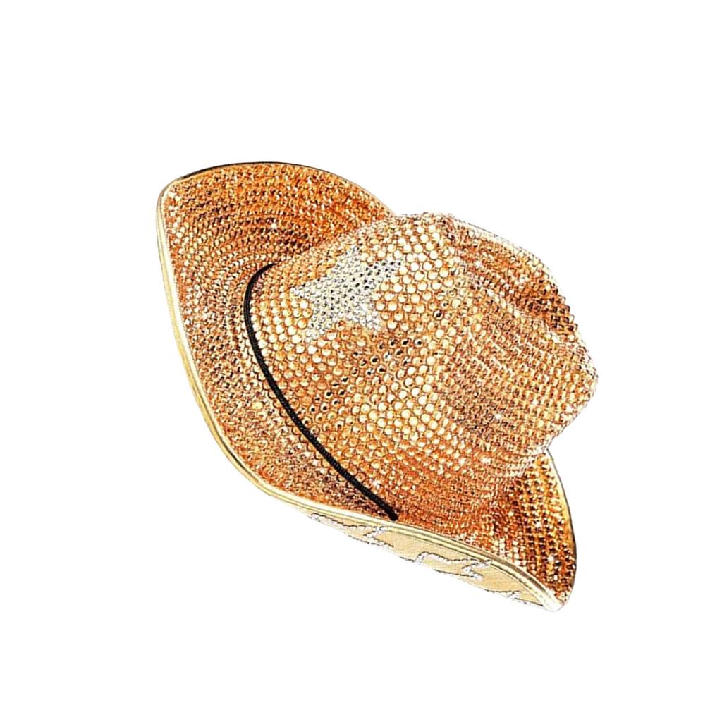 Pălărie Fedora cu strasuri strălucitoare pentru adulți, cu model de stele sclipitoare, pălărie de top, costum de petrecere, pălărie pentru diverse ocazii