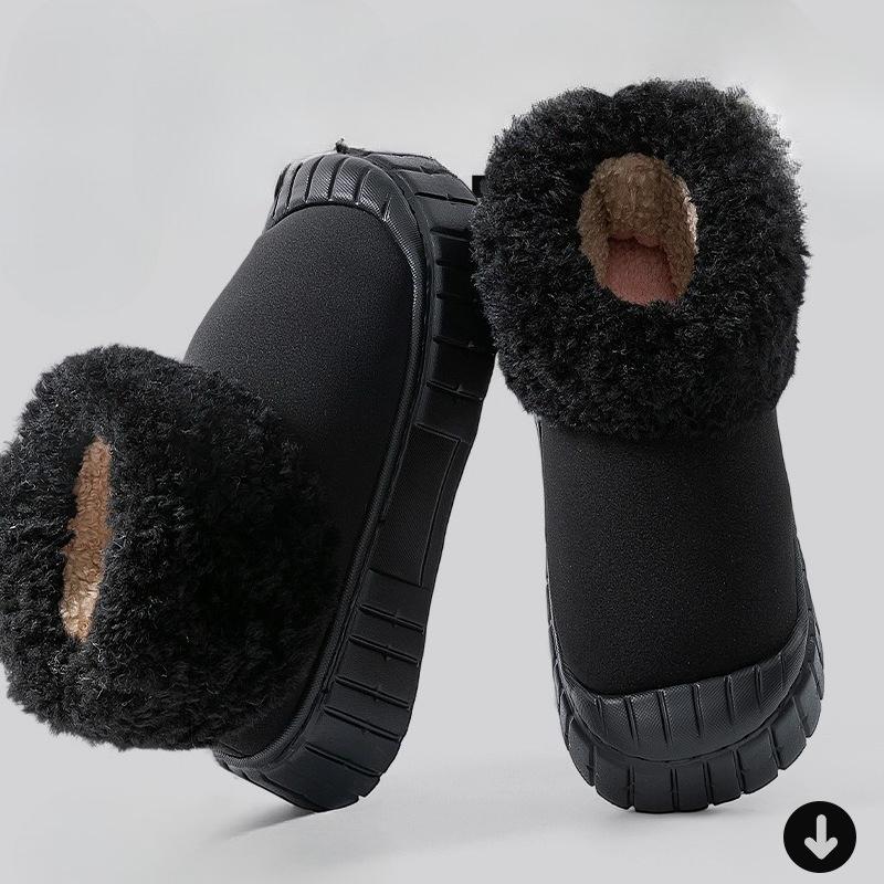 

Нескользящие плюшевые теплые хлопковые туфли на толстой подошве для женщин Fits 39-40 чёрный