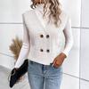 Women's Fashion Christmas Print Lightweight Sweater Casual Long-Sleeve Knit Pullover Top