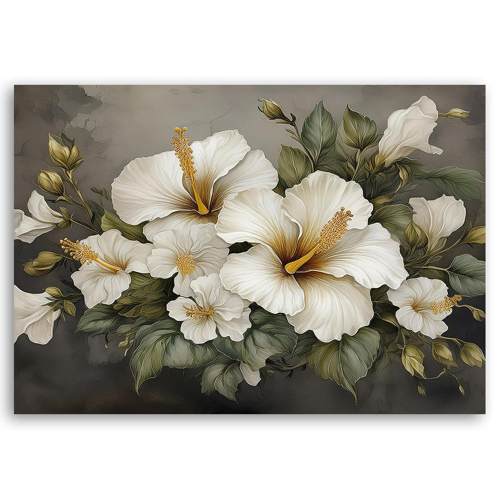 Canvas Print, Hibiscus Flower White