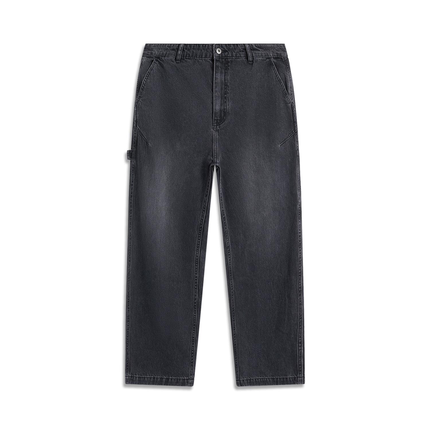 Li-Ning Men s Washed Denim Jeans Blue AJQV005-1 XL