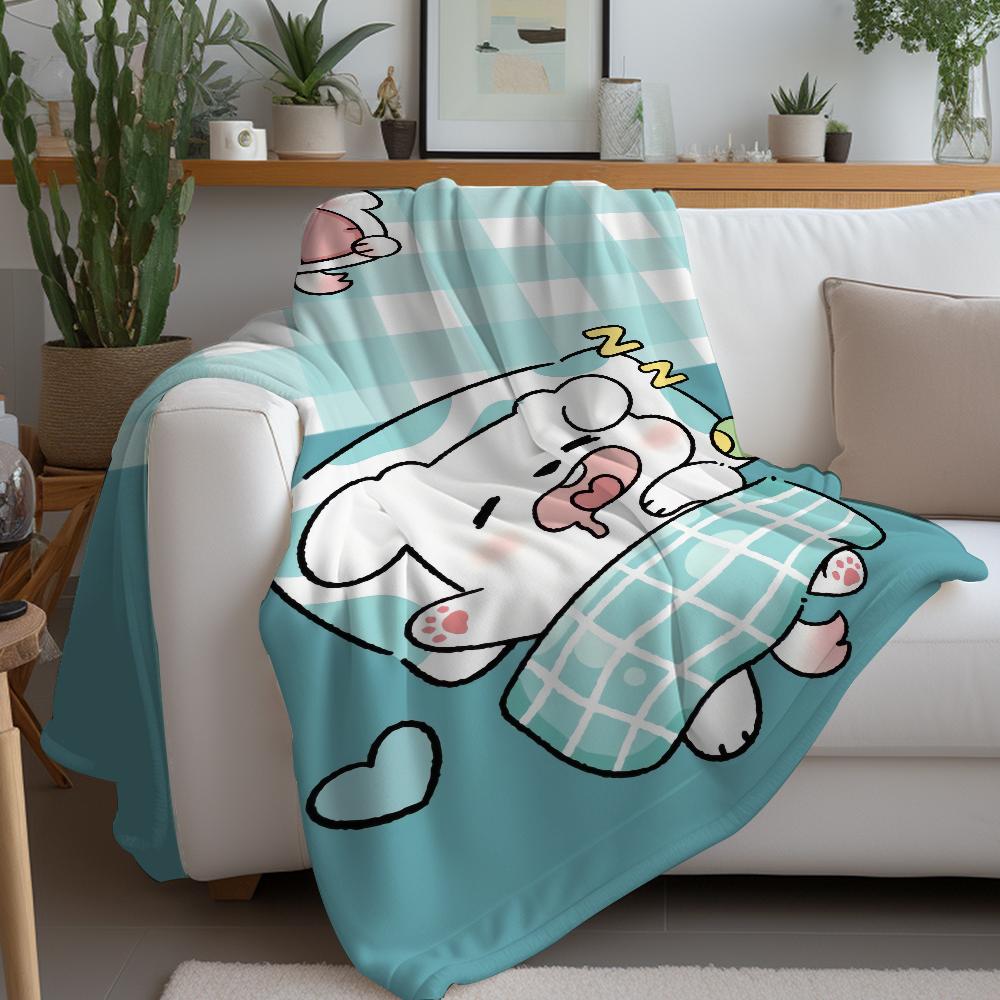 Fun Cartoon This Dog Blanket Warm Soft Suitable For Bedroom Sofa Bed Living Room Office Travel Camping Gifts