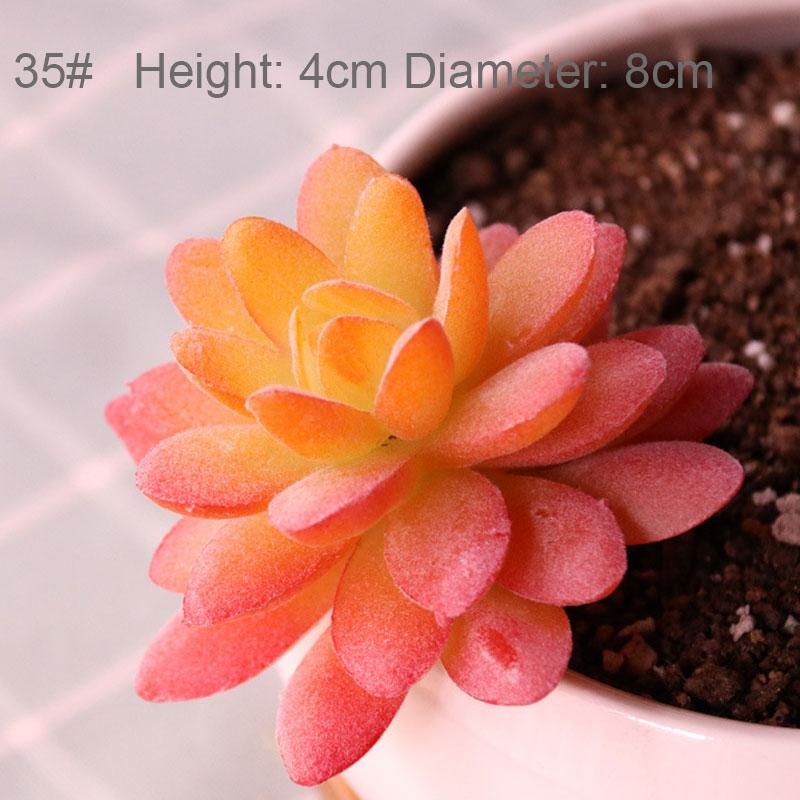 Konstgjorda Suckulenter Växter Vit Rosa Grön Plast Falska Växter Landskap Bonsai plantas artificiales Hem Trädgård Dekoration