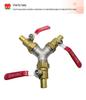 Brass Push-to-Connect Ball Valve Reducing Tee for Water Pipes (Sizes: 6/8/10/12/14/16mm)