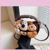 Cute Capybara Puppy Animal Plush Doll Crossbody Handbag For Girls Playtime