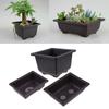 1PCS Plastic Flower Pot Retro Style Flower Bonsai Tree Plant Bowl Nursery Pots Square Small Container Home Garden Decoration