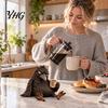 Funny Coffee Cup Raven Figurine with Mug, Resin Crow Statue, Realistic Animal Sophisticated Desk Accessory Ornament for Home Decor, Creative