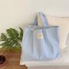 Striped Contrasting Colors, Small Fresh Canvas Bag, Largecapacity Class Commuter Bag, Highvalue Shoulder Tote Bag