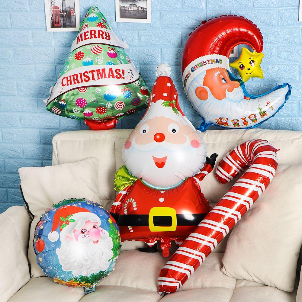 Party Supplies Santa Claus Cartoon Balloons Christmas Decorations Air Balloons Aluminum Foil