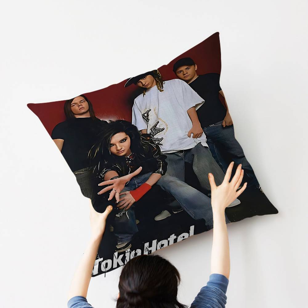 Bill Kaulitz Tom Tokio Hotel Classic Lucky Dragon Pillow Cover Sofa Cushion Cover Home Room Decoration Children Gift