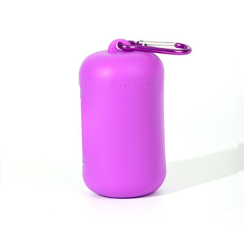 Customizable Quick-Dry Cooling Towel with Portable Silicone Sleeve for Outdoor Sports