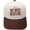 MY WIFE BEATS ME Fun embroidery color matching truck driver hat men's and women's casual sunshade baseball cap