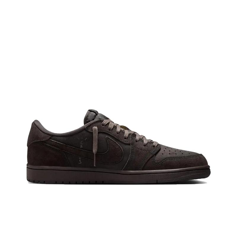 Travis Scott x Air Jordan 1 Retro Low OG SP Velvet Brown Unisex Sneakers Dark-Mocha Black DM7866-202