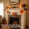 Halloween Bunting with Pumpkin Patterns for Wall Background Holiday Decor