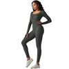 New Seamless Thread Knitted Yoga Suit, Long Pants Jumpsuit, Breathable Quick Drying Running And Fitness Jumpsuit For Women