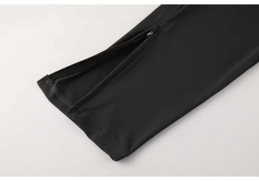 Men's Quick-Dry Casual Running Pants with Zippered Ankles and Drawstring
