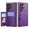 For Samsung Galaxy S24 Ultra Case Card Slot Kickstand Leather+TPU Reinforced Corner Phone Cover