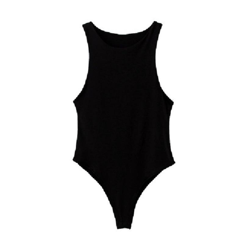 2023 European & American Style Women's Solid Color One-Shoulder Sleeveless Sexy Jumpsuit